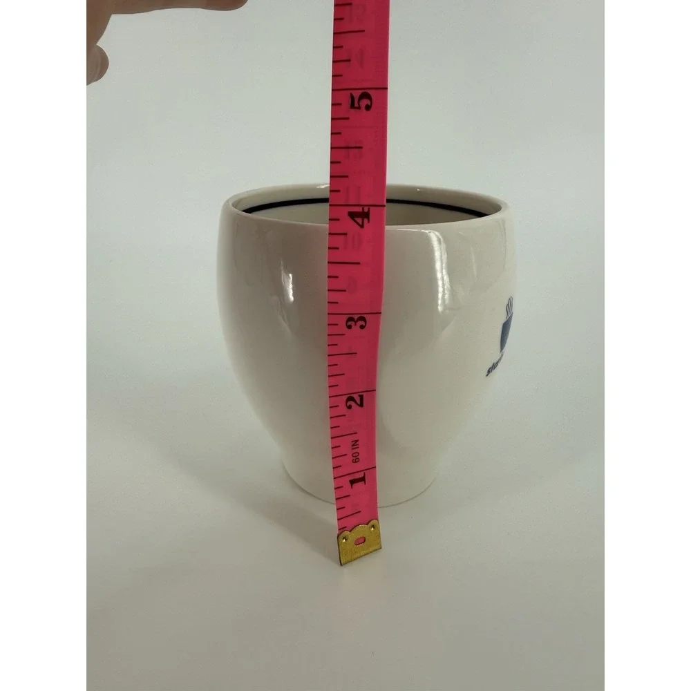 Starbucks Barista 2003 White Blue Abbey Coffee Tea 12oz Mug Cup New No Tags